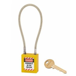 THIRARD CADENAS 38MM CABLE INOX GAINE L240 D6MM JAUNE EX CER