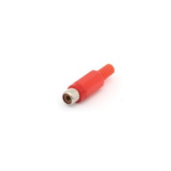 VEL CA054R FICHE RCA FEMELLE PLASTIQUE ROUGE
