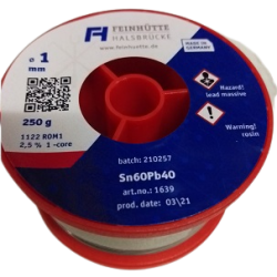 FEIN 1639 FIL D ETAIN ROM1 2.5  SN60PB40 1.0MM 250G
