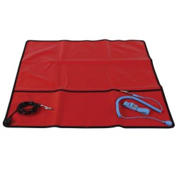 VEL AS9 KIT ANTISTATIQUE - ROUGE - 60 x 60 cm AVEC CORDON DE TERRE