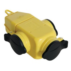 VEL EB3WP  BLOC MULTIPRISES de 3 FR AVEC CLAPETS