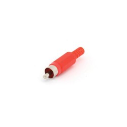 VEL C047R FICHE RCA PLASTIQUE MALE ROUGE