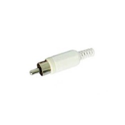 VEL CA047W FICHE RCA MALE BLANC