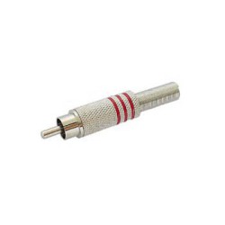 VEL CA063R FICHE RCA MALE-NICKEL-ROUGE