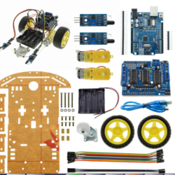 SSI5012 KIT ROBOTIQUE VOITURE EVITEUSE D OBSTACLES 2 ROUES/UNO R3