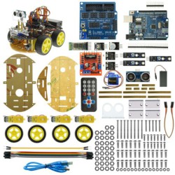 SSI5005 KIT ROBOTIQUE VOITURE SUIVEUSE/EVITEUSE D OBSTACLES /UNO R3