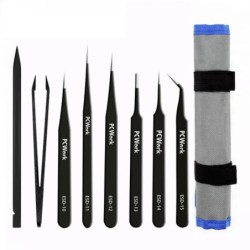 PCW08F JEU DE 7PINCES BRUCELLES ESD AVEC SACOCHE