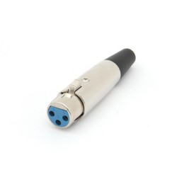 CA096 FICHE XLR FEM NICKELEE 3 BROCHES