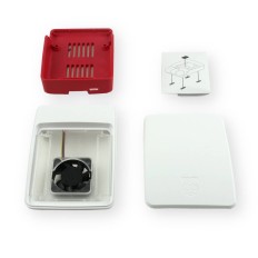 BOITIER OFFICIEL RASPBERRY-PI5 ROUGE/BLANC