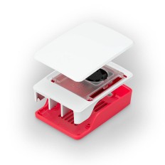 BOITIER OFFICIEL RASPBERRY-PI5 ROUGE/BLANC