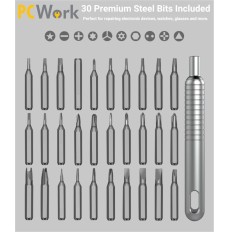 TOURNEVIS AVEC 30 EMBOUTS EN ACIER S2