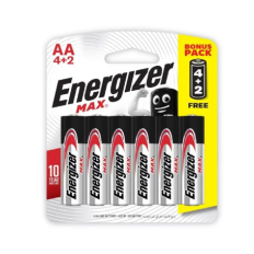 ENERGIZER PILE MAX ALKALINE LR06 E91 AA BP4+2