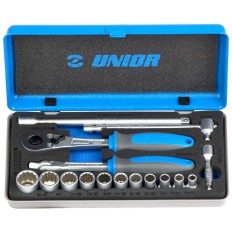 UNIOR 619414 COFFRET DOUILLES 1/4" + ACCESSOIRES 188BI12P6INCH