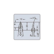 VEL VT305 PINCE COUPANTE DIAG 5"-MOD ETROIT(HAUTEUR BEC 3.0MM)