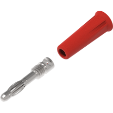 PJP 1010-I-R FICHE BANANE D:4MM 36A A SOUDER ROUGE