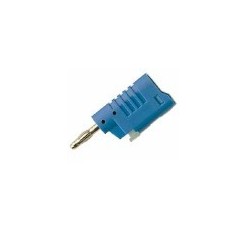 PJP 1080-BL FICHE MALE REPRISE ARRIERE 4MM 36A CEI61010 VIS M3 BLEUE