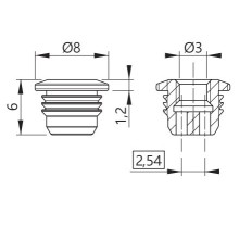 SUPPORT LED PLASTIQUE 3MM