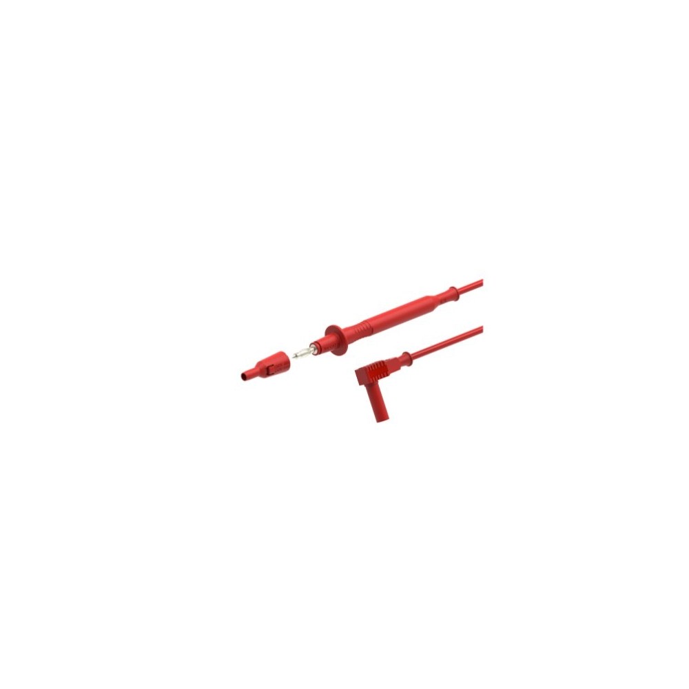 PJP 4410-D4-IEC-150 CORDON A POINTE TOUCHE D:4MM 12A 150CM ROUGE