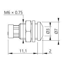 PJP 133SL SUPPORT VOYANT LED D: 3MM