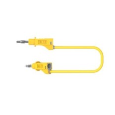 PJP 2112-25-J CORDON M-M D:4MM+REPRISE ARRIERE 25CM 20A JAUNE