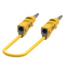 PJP 2112-25-J CORDON M-M D:4MM+REPRISE ARRIERE 25CM 20A JAUNE