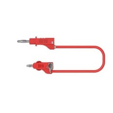 PJP 2112-25-R CORDON M-M D:4MM+REPRISE ARRIERE 25CM 20A ROUGE