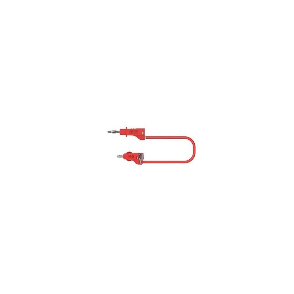 PJP 2112-25-R CORDON M-M D:4MM+REPRISE ARRIERE 25CM 20A ROUGE