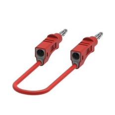 PJP 2112-25-R CORDON M-M D:4MM+REPRISE ARRIERE 25CM 20A ROUGE