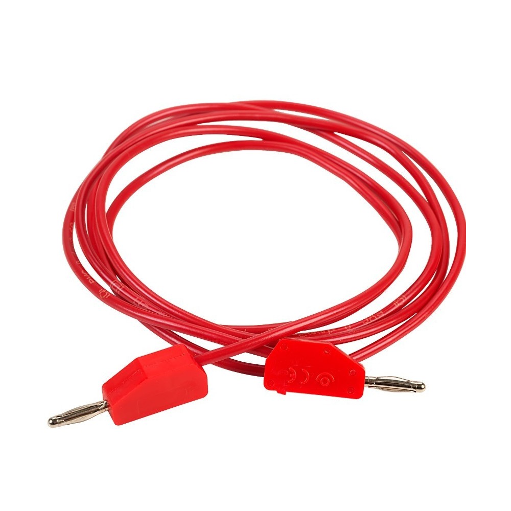 PJP 214-100-R CORDON M-M D: 2MM+REPRISE ARRIERE 100CM 6A ROUGE