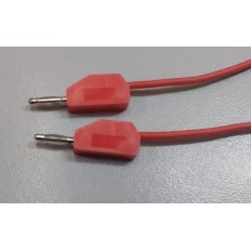 PJP 214-100-R CORDON M-M D: 2MM+REPRISE ARRIERE 100CM 6A ROUGE