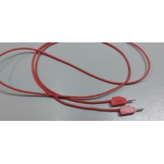 PJP 214-100-R CORDON M-M D: 2MM+REPRISE ARRIERE 100CM 6A ROUGE