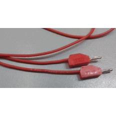 PJP 214-100-R CORDON M-M D: 2MM+REPRISE ARRIERE 100CM 6A ROUGE