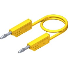 PJP 214-100-J CORDON M-M D: 2MM+REPRISE ARRIERE 100CM 6A JAUNE