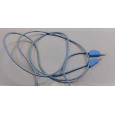 PJP 214-100-BL CORDON M-M D: 2MM+REPRISE ARRIERE 100CM 6A BLEU