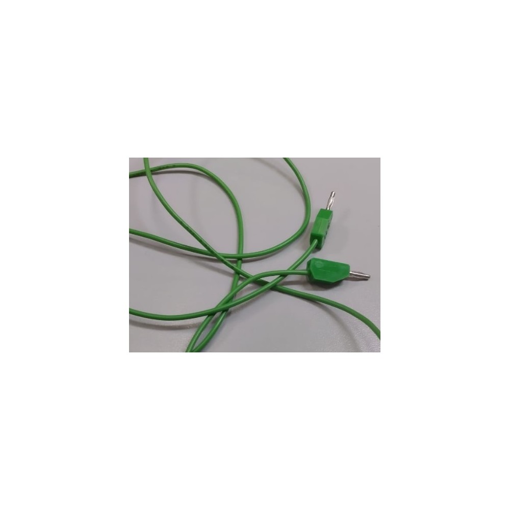 PJP 214-100-V CORDON M-M D: 2MM+REPRISE ARRIERE 100CM 6A VERT