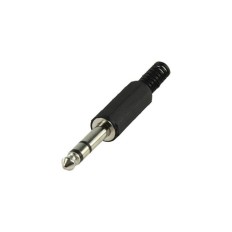 FICHE JACK MALE 6.35MM STEREO PLASTIQUE