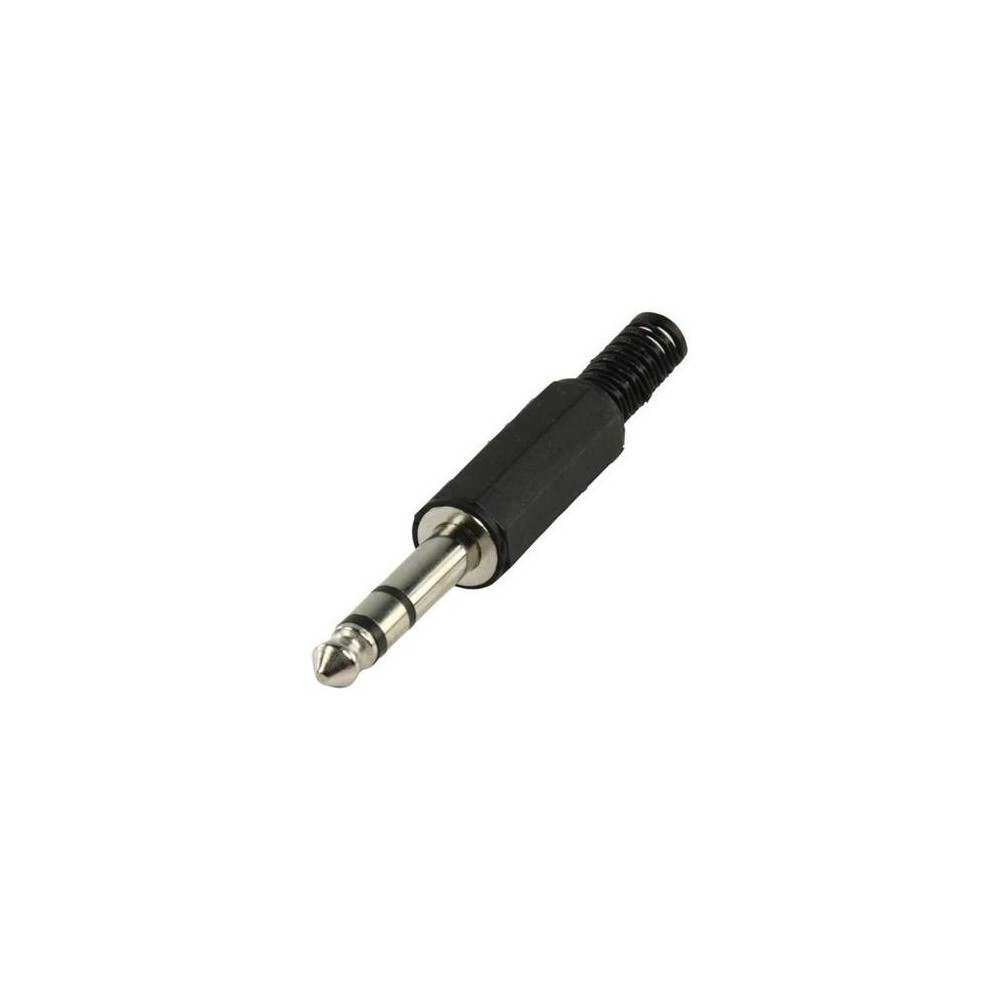 FICHE JACK MALE 6.35MM STEREO PLASTIQUE