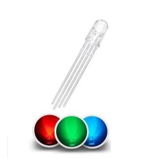 DIODE LED TRICOLOR RGB 5MM 4 PINS TRANSPARENTE CATHODE