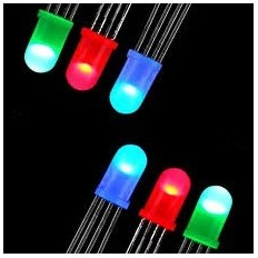 DIODE LED TRICOLOR RGB 5MM 4 PINS TRANSPARENTE CATHODE