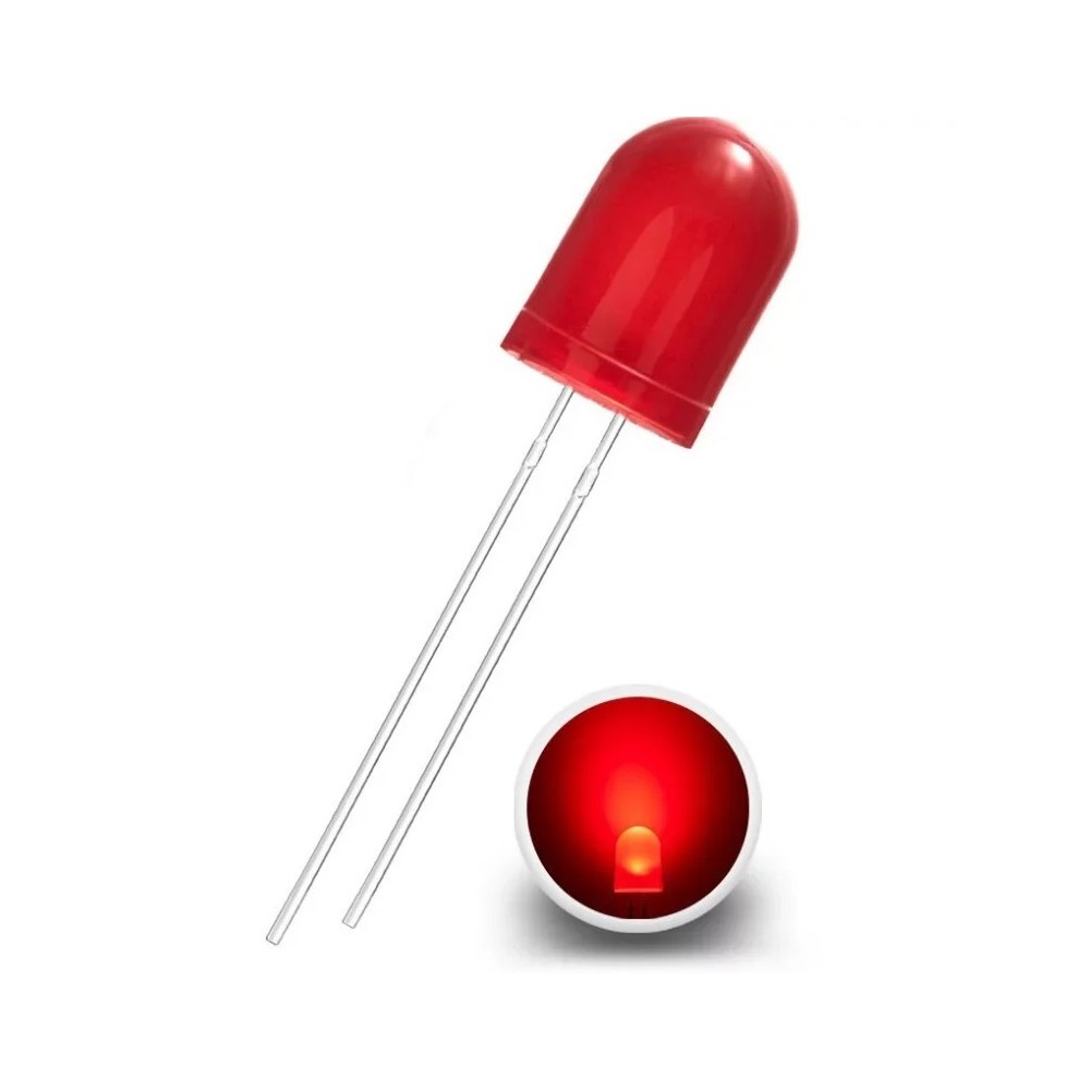 DIODE LED 10MM ROUGE