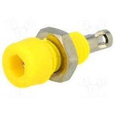 PJP 224-B-J DOUILLE ISOLEE D: 2MM FIXATION PAR PRESSION JAUNE