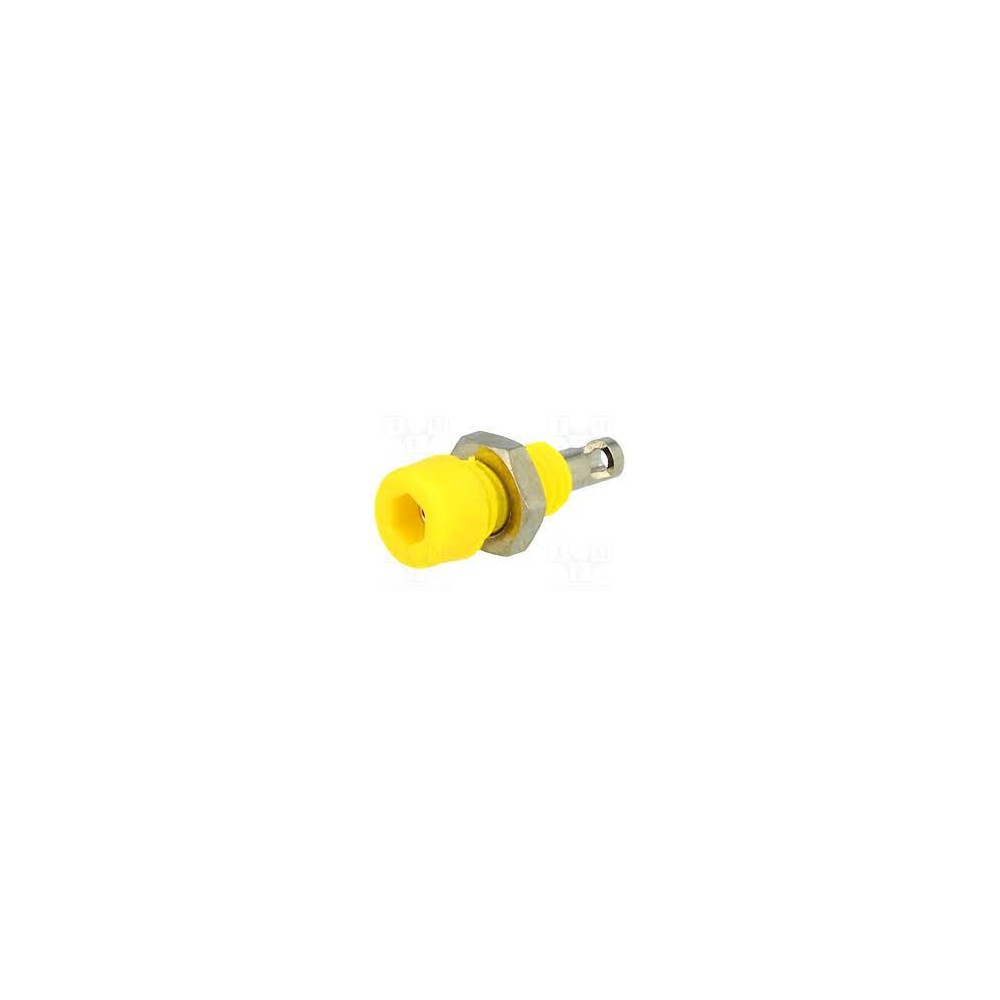 PJP 224-B-J DOUILLE ISOLEE D: 2MM FIXATION PAR PRESSION JAUNE