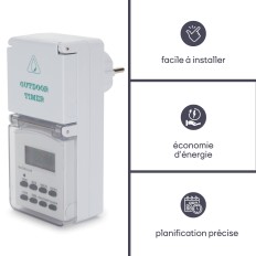 VEL MINUTEUR HEBDOMADAIRE NUMERIQUE USAGE EXTERIEUR