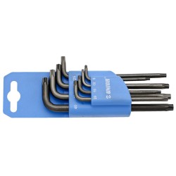UNIOR 613089 JEU 08 CLES MALES COUDEES TETE TORX AVEC TROU 220/7TXPH