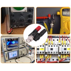 ADAPTATEUR BNC MALES VERS 2 FEMELLES DIAM 4MM