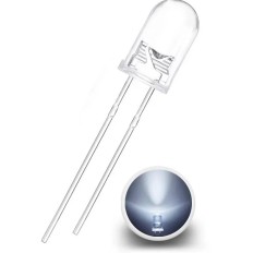 DIODE LED 5MM BLANCHE 12V