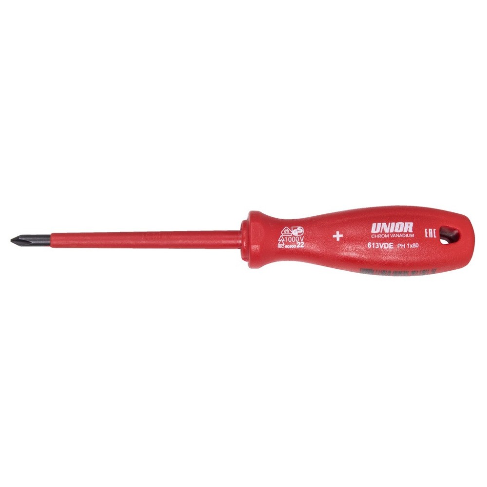 UNIOR  TOURNEVIS PH1X080 EMPREINTE PHILLIPS ISOLE 613VDE