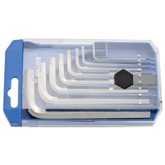 UNIOR 610914 JEU DE 8 CLES 6 PANS MALES EN BOITE PLASTIQUE 2-10MM