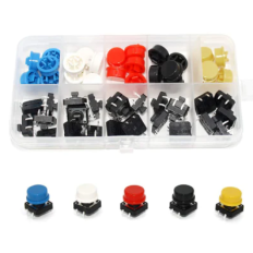 ACC187 KIT BOUTON-POUSSOIR TACTILE MOMENTANE, 25 PIECES/BOITE
