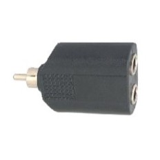 FICHE RCA 2 JACK 6.35MM MALE/2 FEM MONO K32609